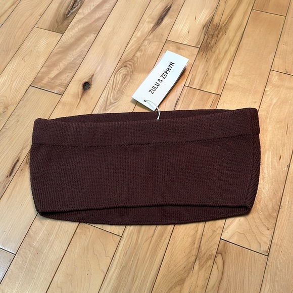 NWT Zulu & Zephyr Ribbed Knit Bandeau - Picture 3 of 8